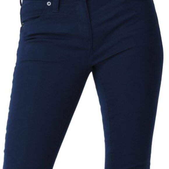 Women's Mid-Waist Cotton Stretch Pant - Blue SZ 8,10,12,14 NWT - Picture 5 of 5